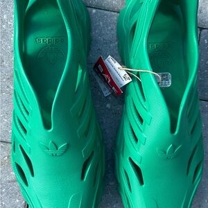 Adidas Men's Vibrant Green Slip-On Sneakers